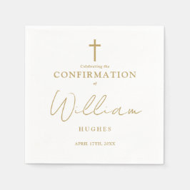 エレガント金ゴールドモダンミニマル確認 スタンダードカクテルナプキン