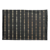 エレガント金ゴールドモダン円ドットパターン | 枕カバー (裏面-左)