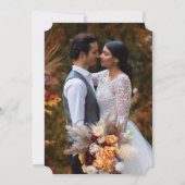 エレガント金ゴールドモダン写真の結婚式の日付の保存 セーブザデート (裏面)