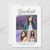 エレガント金ゴールドモダン抽象芸術斑点卒業 案内状 (正面)