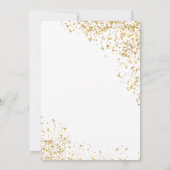 エレガント金ゴールドモダン抽象芸術斑点卒業 案内状 (裏面)