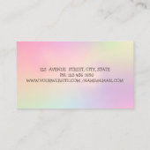 エレガント金ゴールドモダン紙吹雪、はさみホログラフィック 名刺 (裏面)