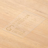 エレガント金ゴールドモダン結婚式の日付の保存 アクリル招待状 (レイダウン)