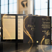 エレガント金ゴールドモダン詳細折り畳み名刺 ロイヤリティカード