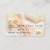 エレガント金ゴールドモダン赤面クレジットカードスタイル 名刺 (正面)