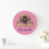 エレガント金ゴールドモナファッションドグラム時計 ラージ壁時計 (ホーム)