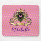 エレガント金ゴールドモナファッションドグラム マウスパッド (正面)