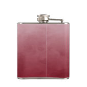 エレガント金ゴールドモノグラムでブラッシンプルシュ赤 フラスク (裏面)