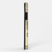 エレガント金ゴールドモノグラムのグリッタードリップ金ゴールド金属 Case-Mate iPhoneケース (裏面/右)