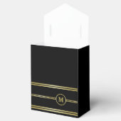 エレガント金ゴールドモノグラム黒 フェイバーボックス (オープン)