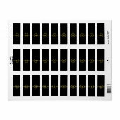 エレガント金ゴールドモノグラム黒 ラベル (フルシート)