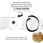 エレガント金ゴールドモノグ結婚ラムの座席表の記号 ポスター