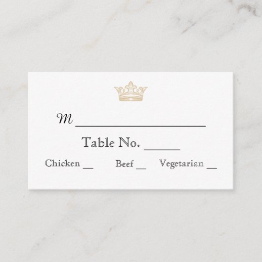 エレガント金ゴールドモノグ結婚ラム座席表 プレイスカード (正面)