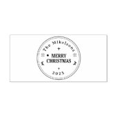 エレガント金ゴールドラインアートクリスマス ラバースタンプ (インプリント)