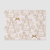 エレガント金ゴールドラインアートクリスマス 薄葉紙 (正面)