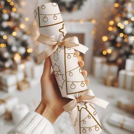 エレガント金ゴールドラインアートクリスマス 薄葉紙