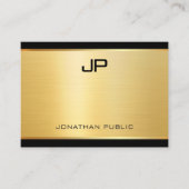 エレガント金ゴールドラグジュアリーモダンルックグラマーテンプレート 名刺 (正面)