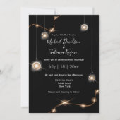 エレガント金ゴールドラモダンイシ結婚式招待状 ノートカード (正面)