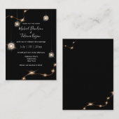 エレガント金ゴールドラモダンイシ結婚式招待状 ノートカード (正面/裏面)