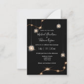 エレガント金ゴールドラモダンイシ結婚式招待状 ノートカード (正面)