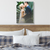 エレガント金ゴールドラヴ結婚スクリプト キャンバスプリント (インサイチュ (寝室))