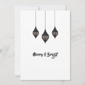 エレガント金ゴールドリース企業ののクリスマスパーティー 招待状 (裏面)