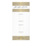 エレガント金ゴールドリーフツリーパターン ラックカード (正面)