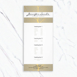 エレガント金ゴールドリーフツリーパターン ラックカード