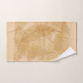 エレガント金ゴールドリーフピーチ背景 バスタオルセット (ハンドタオル)