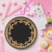 エレガント金ゴールドリーフ大事な行事紙プレート ペーパープレート (パーティー)