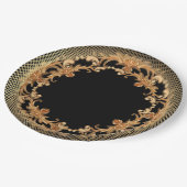 エレガント金ゴールドリーフ大事な行事紙プレート ペーパープレート (アングル)