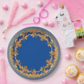 エレガント金ゴールドリーフ大事な行事紙プレート ペーパープレート (パーティー)