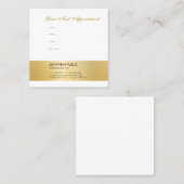 エレガント金ゴールドルックアポイントメントリマインダーテンプレート 予約カード (正面/裏面)