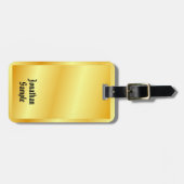 エレガント金ゴールドルッククラシックテンプレート旧スタイル文字 ラゲッジタグ (正面横)