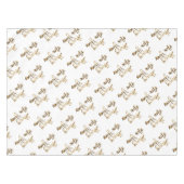 エレガント金ゴールドルックスクリプト新年 テーブルクロス (正面(横))