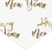 エレガント金ゴールドルックスクリプト新年 テーブルクロス (アングル)