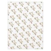 エレガント金ゴールドルックスクリプト新年 テーブルクロス (正面)