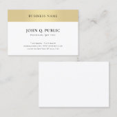 エレガント金ゴールドルックプロフェッショナルミニマルテンプレート 名刺 (正面/裏面)