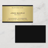 エレガント金ゴールドルックプロフェッショナルモダンテンプレート 名刺 (正面/裏面)