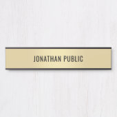 エレガント金ゴールドルックミニマルデザインホモダンーム サインプレート (正面)