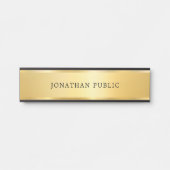 エレガント金ゴールドルックモダングラマミニマルトレンディー サインプレート (正面)