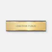 エレガント金ゴールドルックモダンシンプルグラマラス サインプレート (正面)