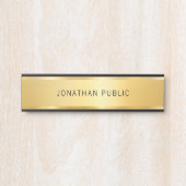 エレガント金ゴールドルックモダンシンプルグラマラス サインプレート (正面)
