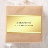 エレガント金ゴールドルックモダンシンプルテンプレート出荷 ラベル (インサイチュ)