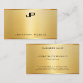 エレガント金ゴールドルックモダンプロフェッショナルテンプレート 名刺 (正面/裏面)