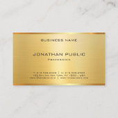 エレガント金ゴールドルックモダンプロフェッショナルテンプレート 名刺 (裏面)