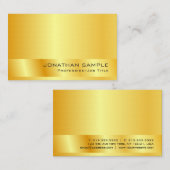 エレガント金ゴールドルックモダンプロフェッショナルテンプレート 名刺 (正面/裏面)