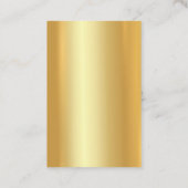 エレガント金ゴールドルックモダンミニマルテンプレート 名刺 (裏面)