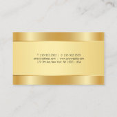 エレガント金ゴールドルックモダンミニマルテンプレート 名刺 (裏面)