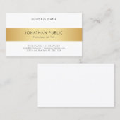 エレガント金ゴールドルックモダンミニマルプロフェッショナル 名刺 (正面/裏面)